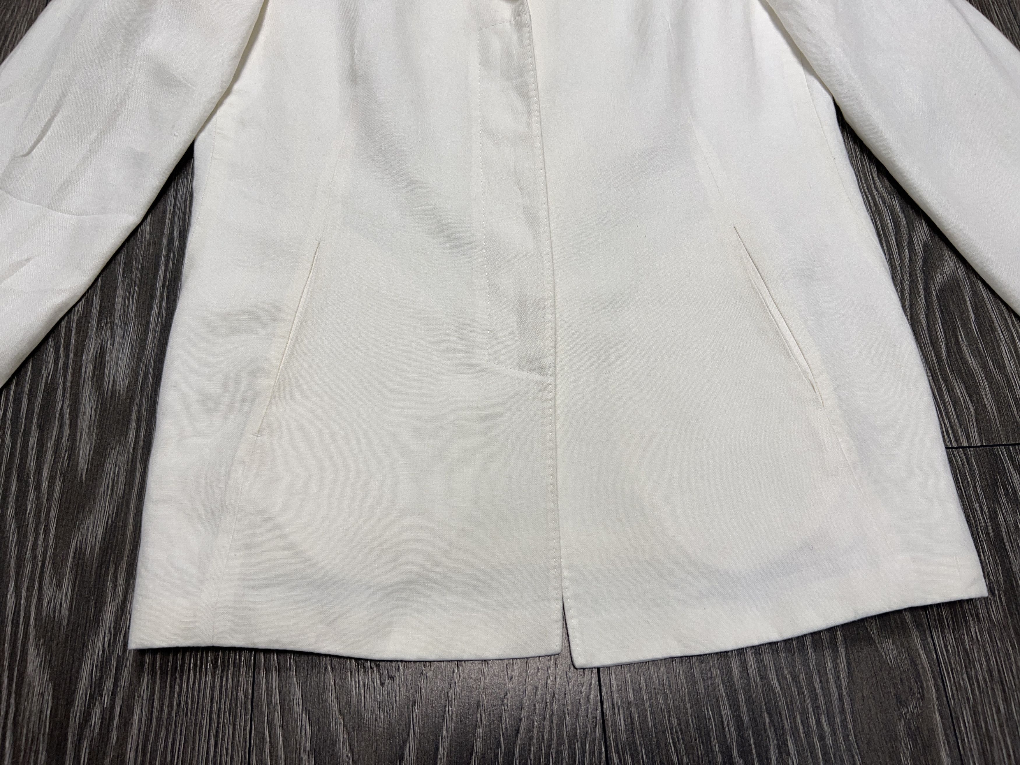Loro Piana Womens Loro Piana White Linen Blazer Jacket Size 46 Size L / US 10 / IT 46 - 6 Thumbnail