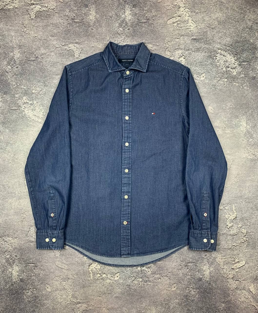 Tommy Hilfiger Tommy Hilfiger Mens Blue Denim Cotton Button Down Shirt Size US S / EU 44-46 / 1 - 1 Thumbnail