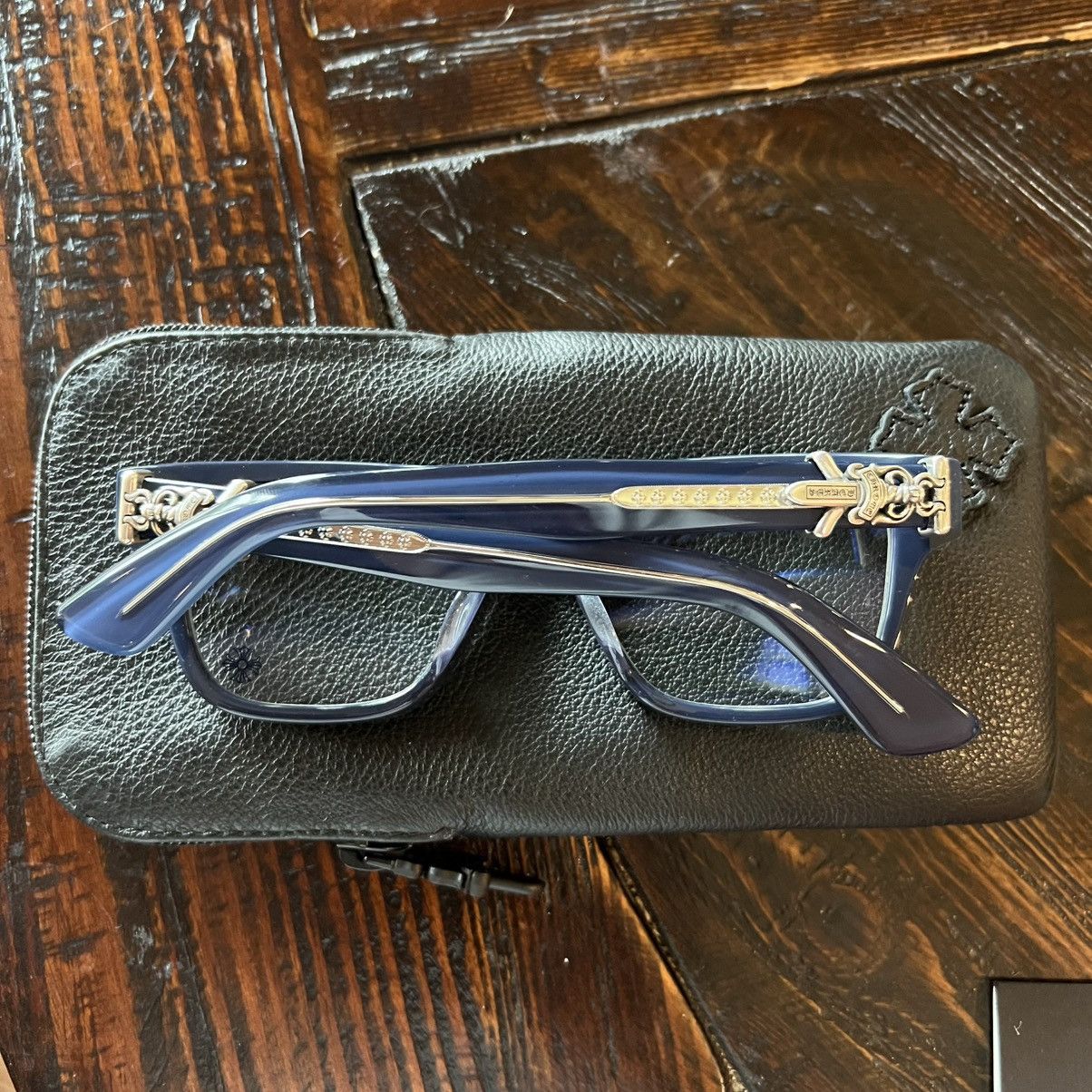 RARE CHROME HEARTS DEEP I BLACK GOLD FRAMES
