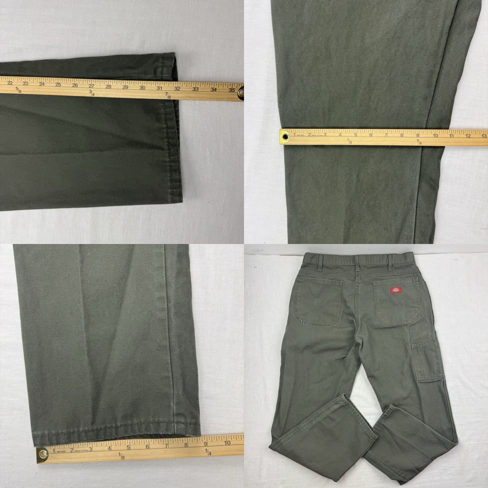 Dickies VINTAGE Dickies Carpenter Canvas Pants Men Green 36x32 Relaxed Grunge Y2K Workwear Casual Size US 36 / EU 52 - 8 Thumbnail