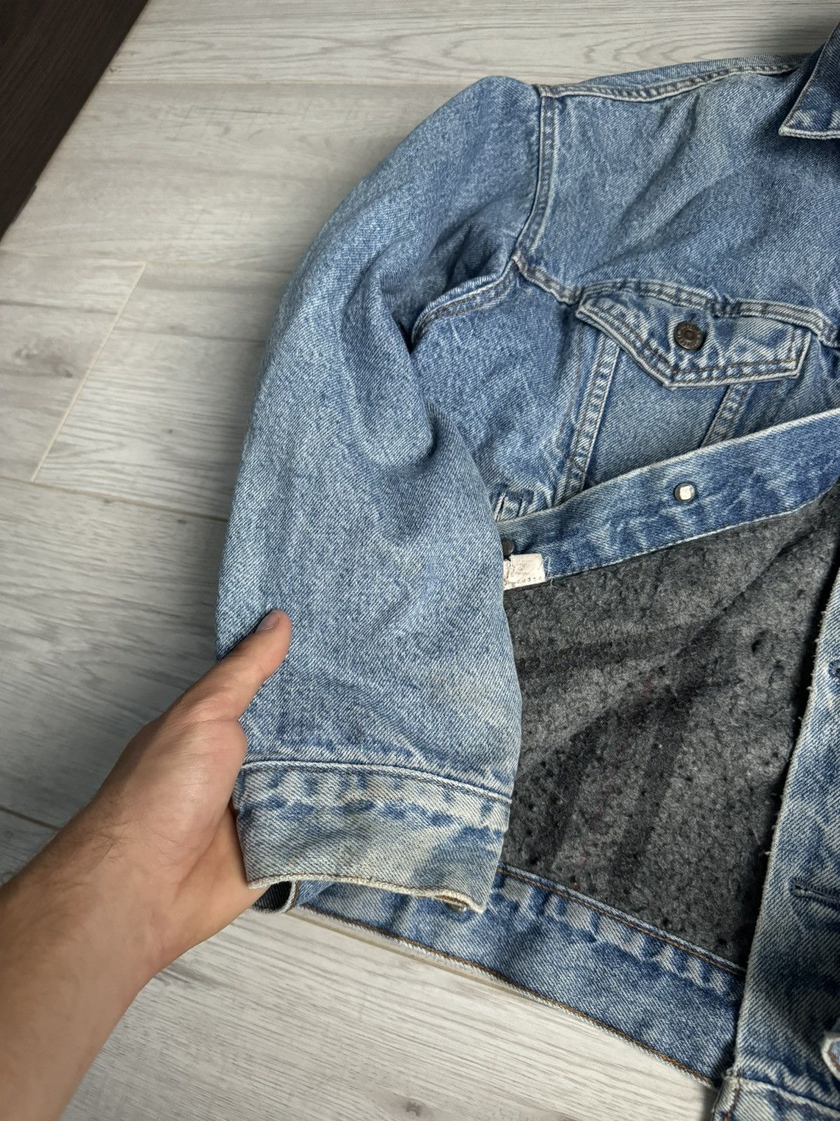 Levi's × Levi's Vintage Clothing Vintage Washed Denim Jacket Levi’s 90’s made in USA Size US M / EU 48-50 / 2 - 6 Thumbnail