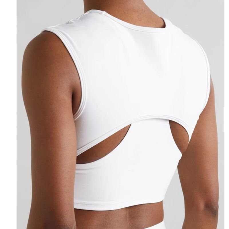 P.E Nation P.E NATION Cropped cutout printed stretch-jersey top XXL Size XXL / US 16-18 / IT 52-54 - 2 Thumbnail