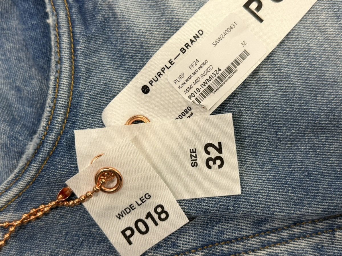 Purple Brand Purple Brand Icon Wide Jean – Mid Indigo Size US 32 / EU 48 - 2 Thumbnail