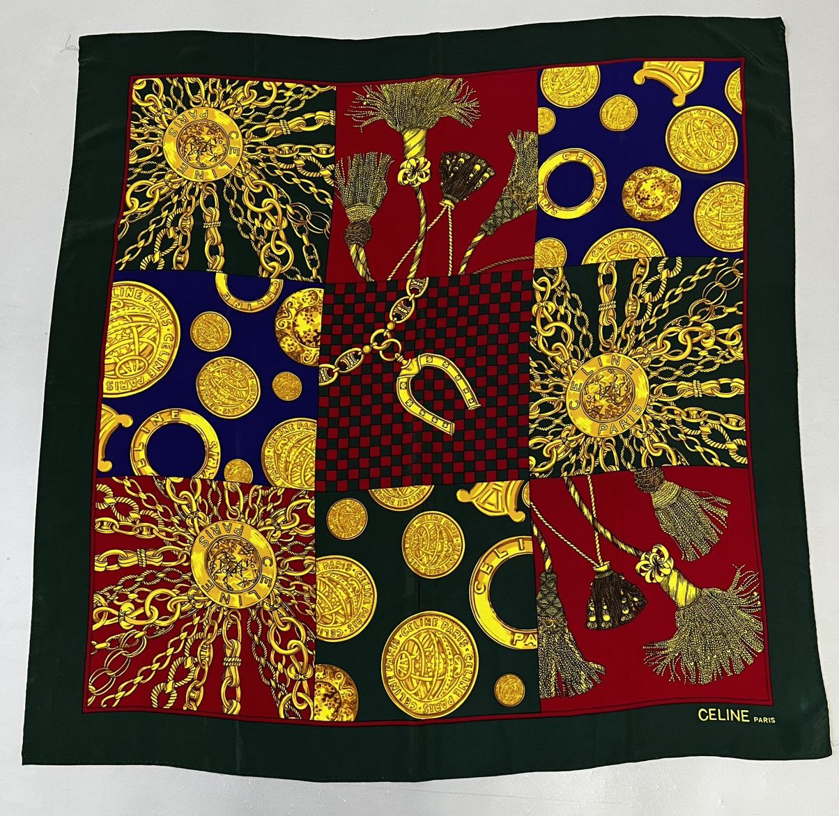 Celine × Vintage Vintage Celine Silk Scarve Scarf Size ONE SIZE - 1 Thumbnail