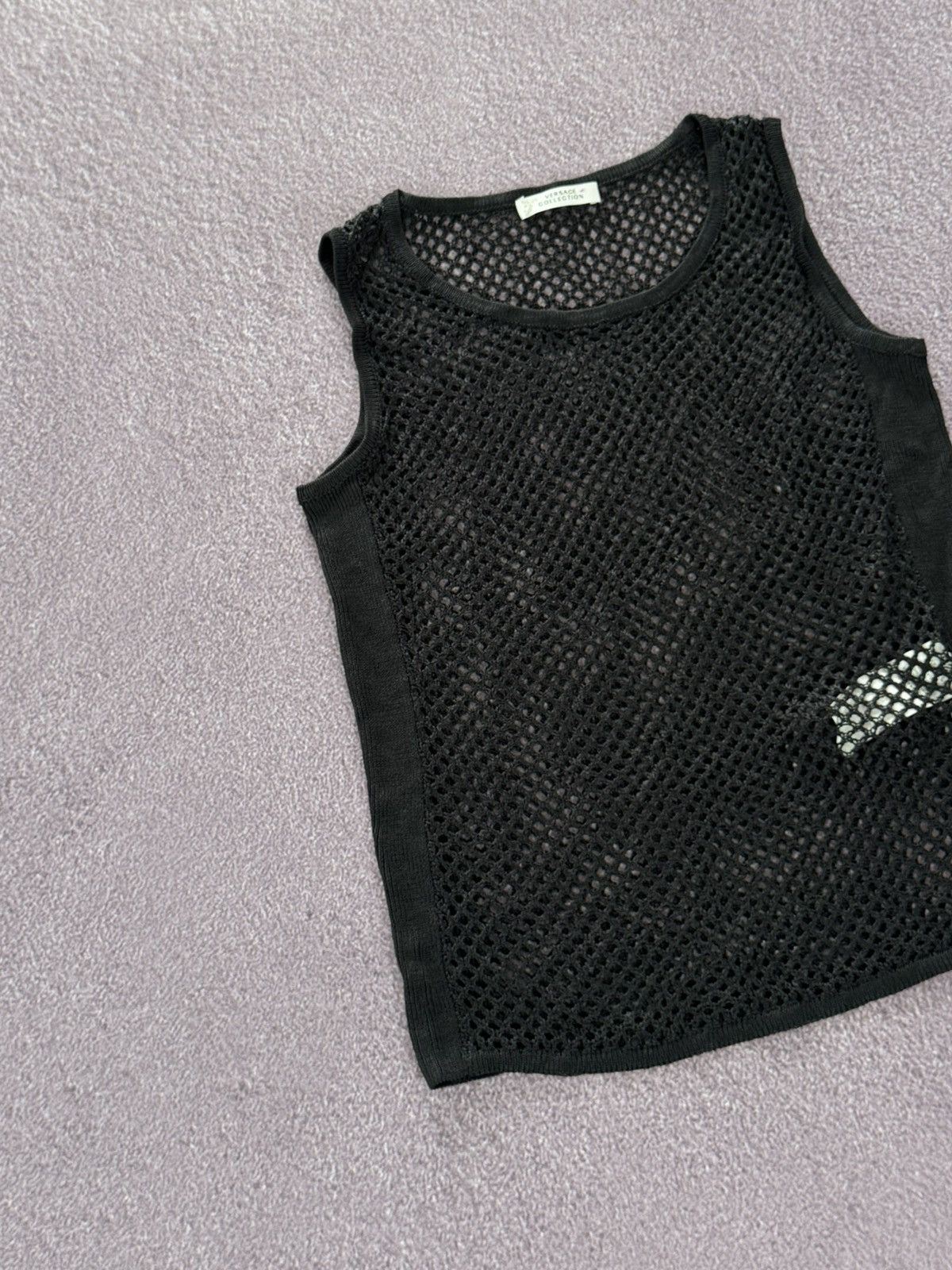 Versace Gianni Versace 00s JPG Vibe Glamour Y2K Mesh Up Tank Top Size M / US 6-8 / IT 42-44 - 4 Thumbnail