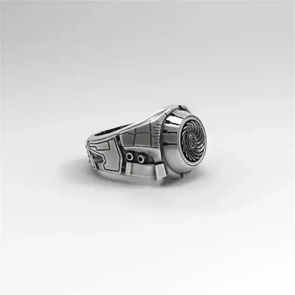 Vintage Cyberpunk Mecha Engine Opening Finger Rings Size ONE SIZE - 3 Thumbnail