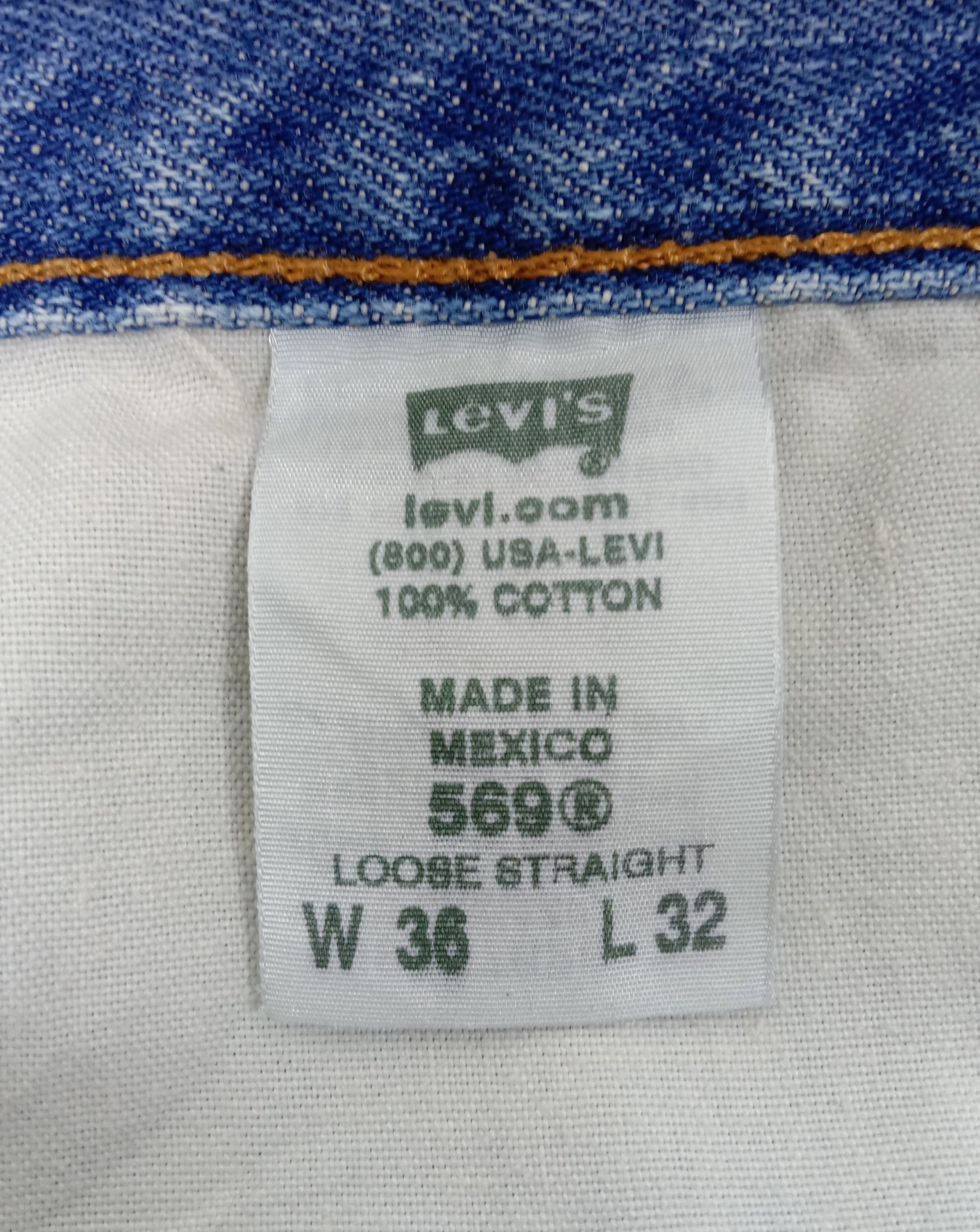 Levi's Vintage Levi's 569 Jeans Blue Wash Loose Straight Denim Size US 36 / EU 52 - 13 Thumbnail