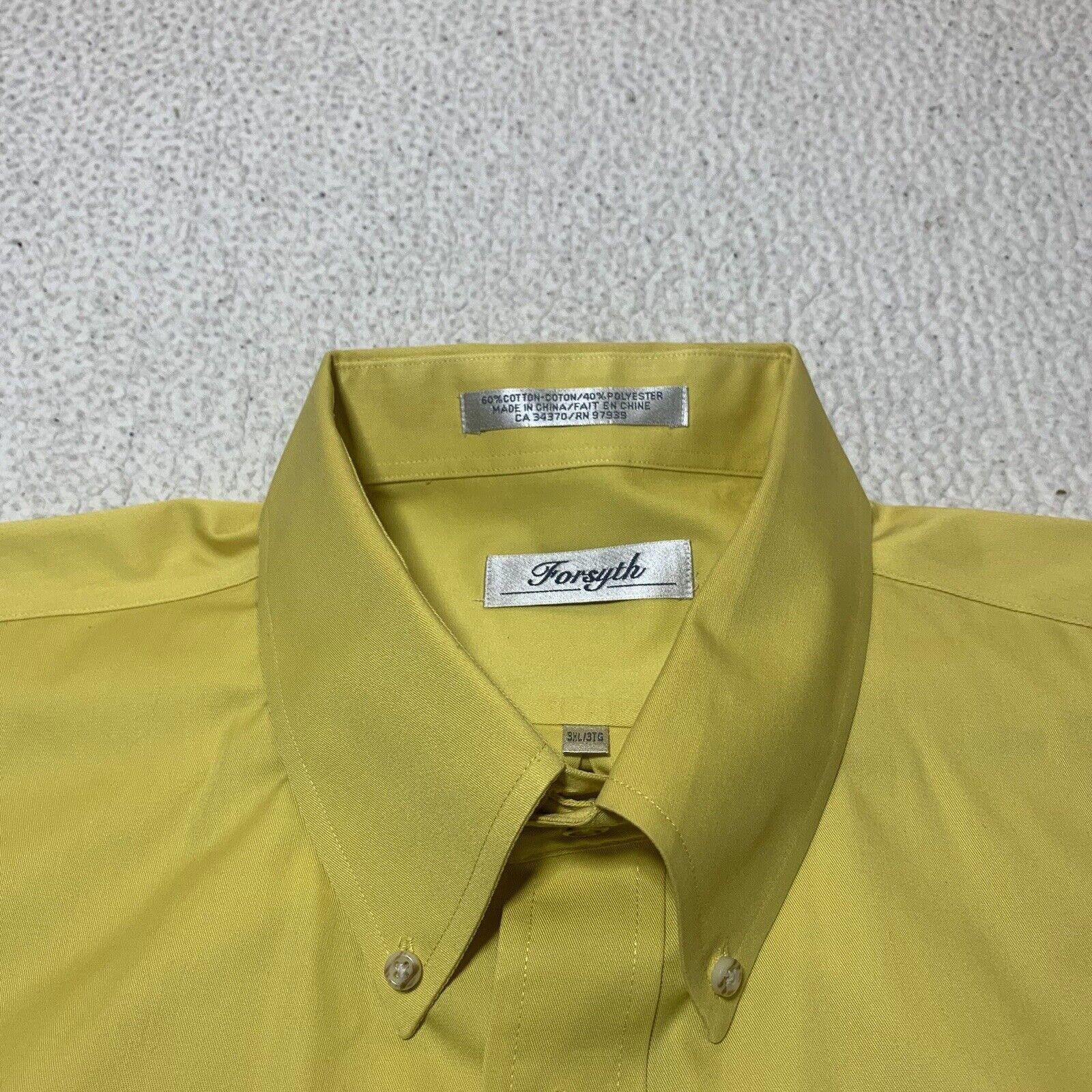 Other Forsyth Men's 3XL Yellow Short Sleeve Button Shirt Size US XXL / EU 58 / 5 - 1 Thumbnail