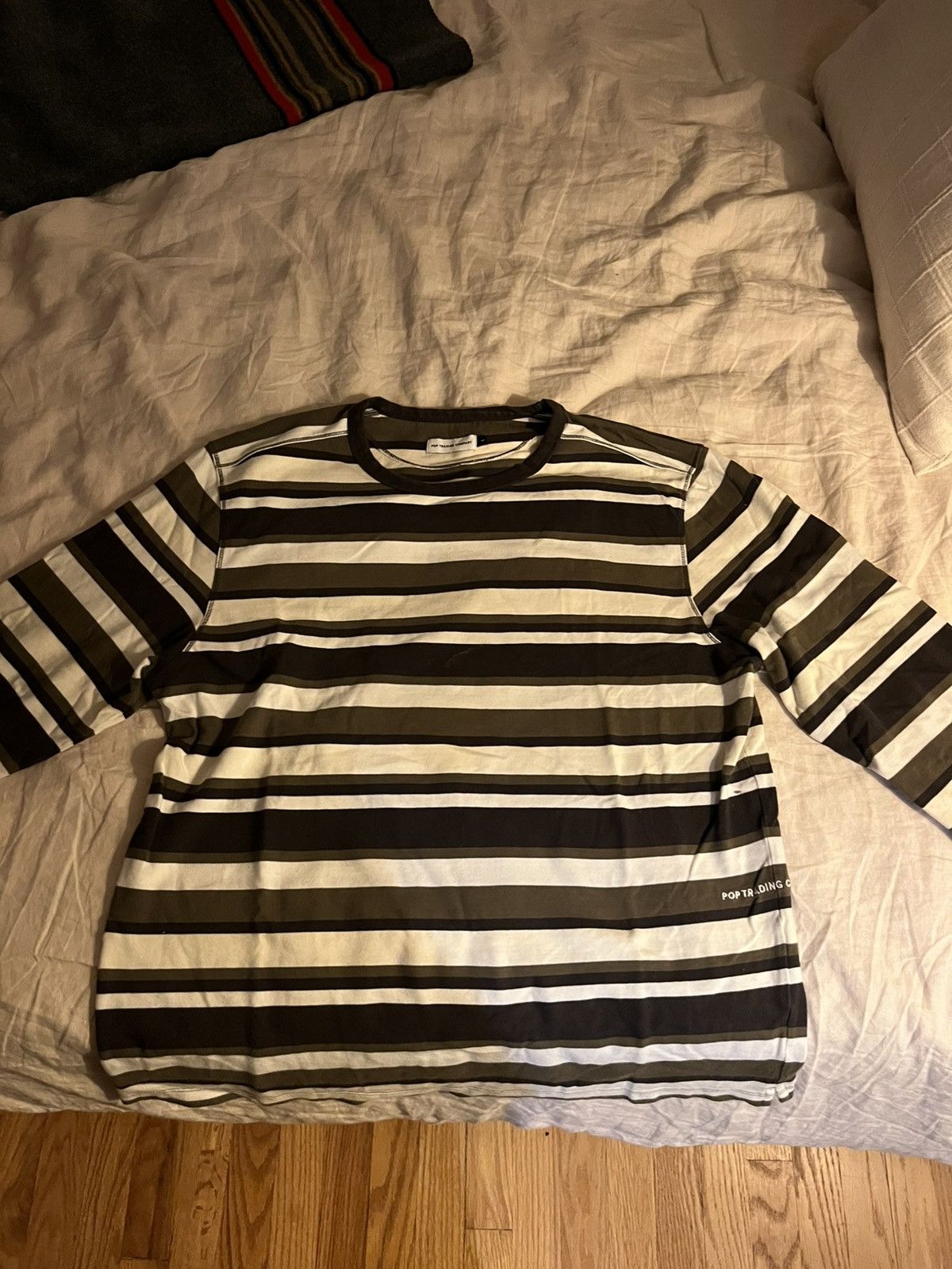 Pop Trading Company Striped brown long sleeve shirt Size US L / EU 52-54 / 3 - 1 Thumbnail