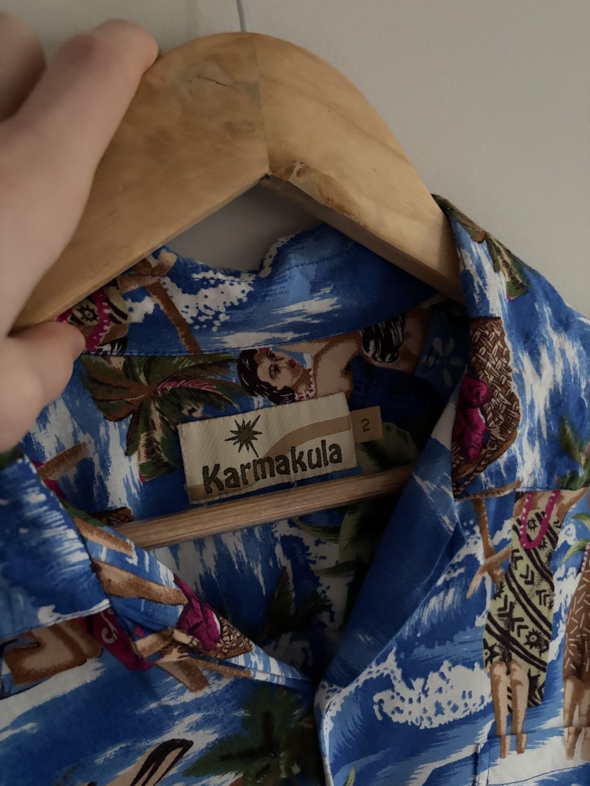 Vintage Vintage Blue Hawaiian Rayon Aloha Shirt Size US M / EU 48-50 / 2 - 4 Thumbnail