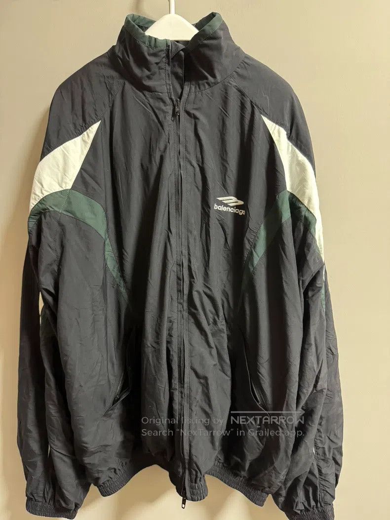 Balenciaga Balenciaga Black and Green Color Block Sports Jacket Size US L / EU 52-54 / 3 - 1 Thumbnail