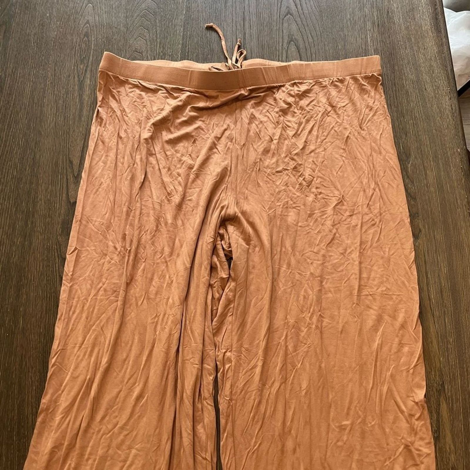 SKIMS NWT Skims Velour Track Pants Wide Leg Ochre Size 4X Size 42" / US 20 - 3 Thumbnail