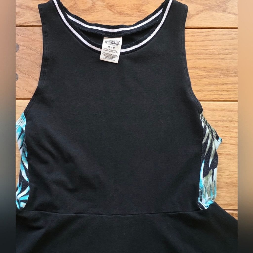 Victoria's Secret PINK by Vctoria's Secret Black and Blue Pattern Dress Size M / US 6-8 / IT 42-44 - 3 Thumbnail