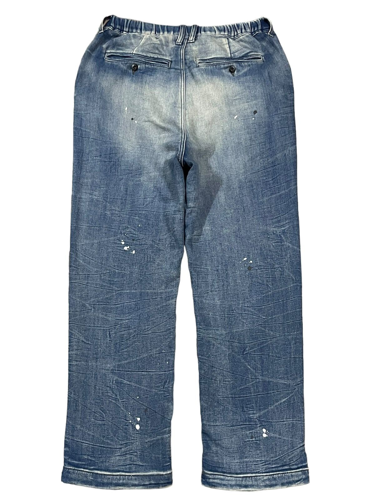 Japanese Brand Oblekt Japan Paint Splatter Ezy Denim Style Distressed Pants Size US 31 - 6 Thumbnail