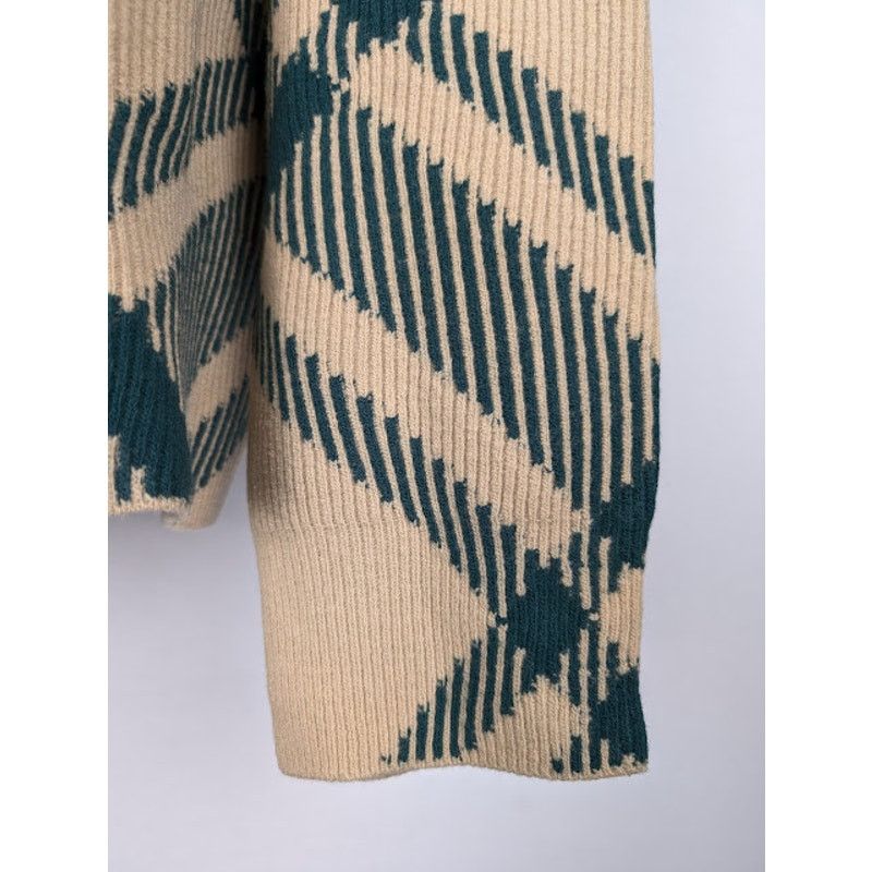 Burberry o1rshd1 Checked Cardigan in Beige/Green Size US XL / EU 56 / 4 - 7 Thumbnail