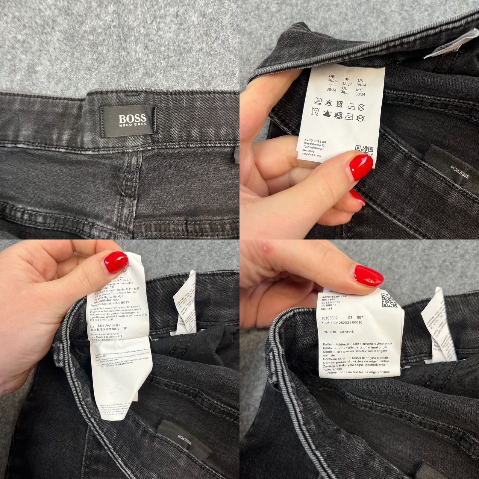 Hugo Boss HUGO BOSS Jeans Tapered Men 38 Slim 32 Dark Black Denim Stretch 5-Pocket Slim Fit Maine 1 Mens Size US 38 / EU 54 - 8 Thumbnail