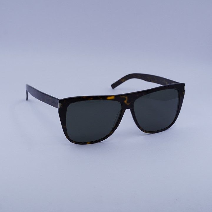 Saint Laurent Paris Saint Laurent SL 1 SLIM 002 Sunglasses Havana Square Frame Size ONE SIZE - 5 Thumbnail