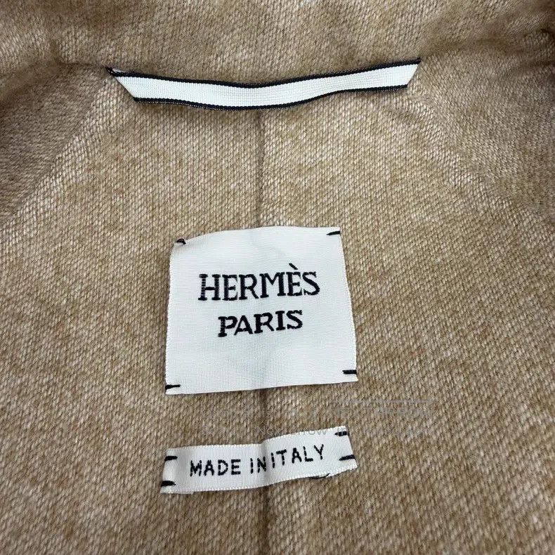 Hermes Hermes Oatmeal hooded belt cashmere coat Size XXS / US 00 / IT 34 - 3 Thumbnail