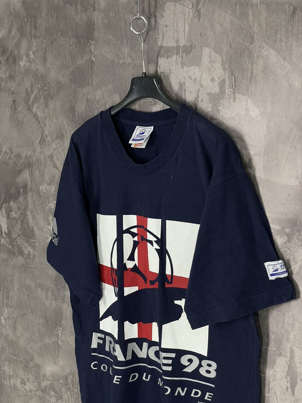 Vintage 1998 France Adidas Retro Fifa World Cup T-Shirt Size US M / EU 48-50 / 2 - 6 Thumbnail