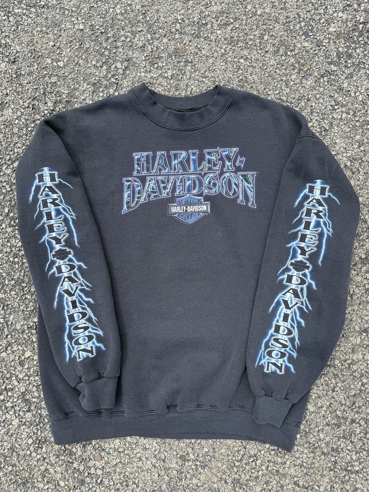 Harley Davidson Vintage Lightning Harley Davidson Long Sleeve Size US M / EU 48-50 / 2 - 1 Thumbnail