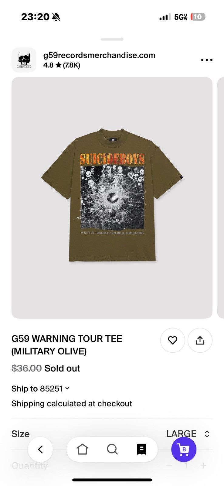 G59 Records Warning tour tee suicideboys Size US L / EU 52-54 / 3 - 1 Preview