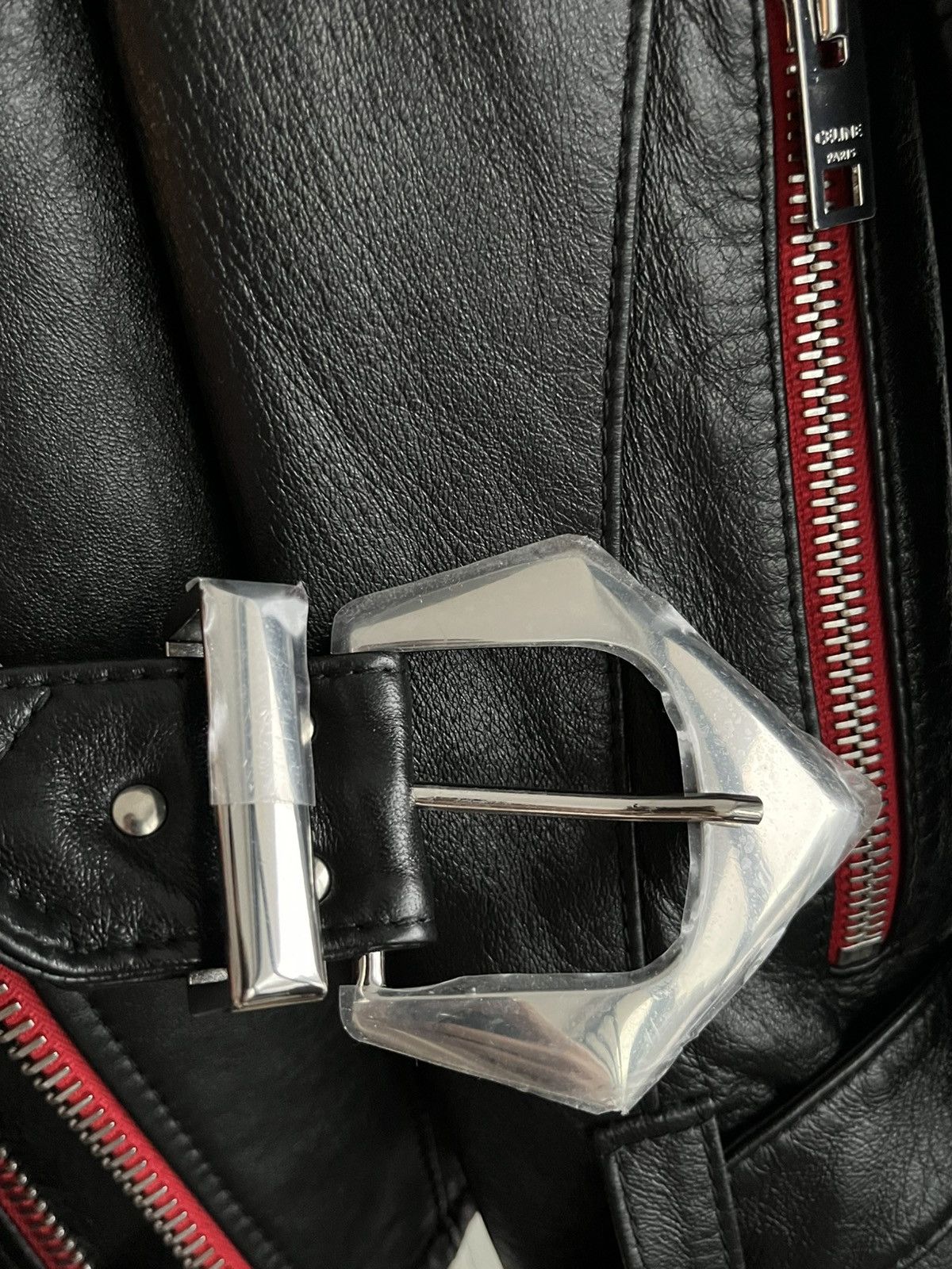 Celine × Hedi Slimane $7,500 Super Runway Celine Hedi Slimane Biker Leather Jacket Size US XL / EU 56 / 4 - 19 Thumbnail