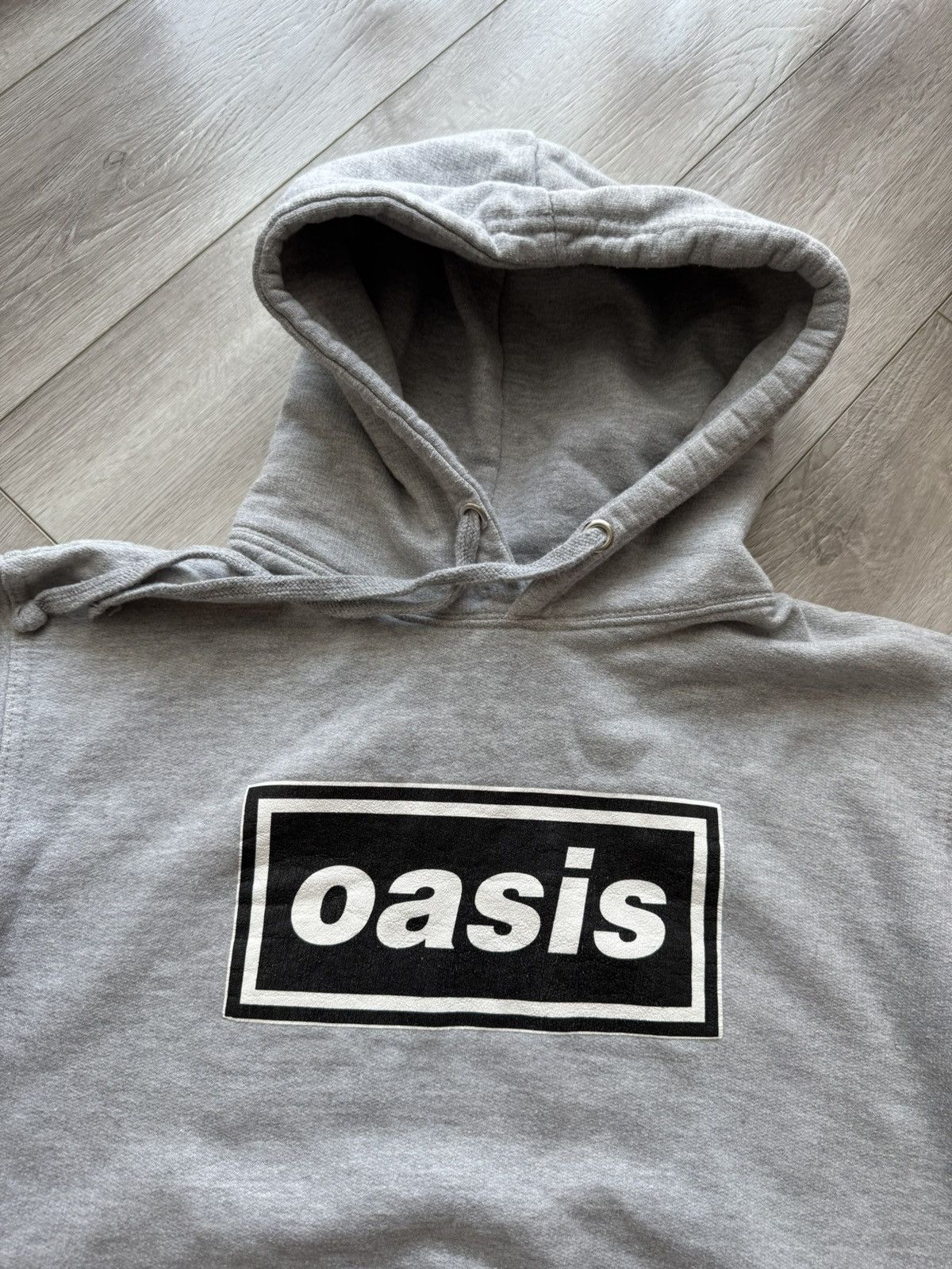 Band Tees 🔥 OASIS Vintage Hoodie Band Rock Band Gray Boxy Fit Merch Size US S / EU 44-46 / 1 - 2 Thumbnail