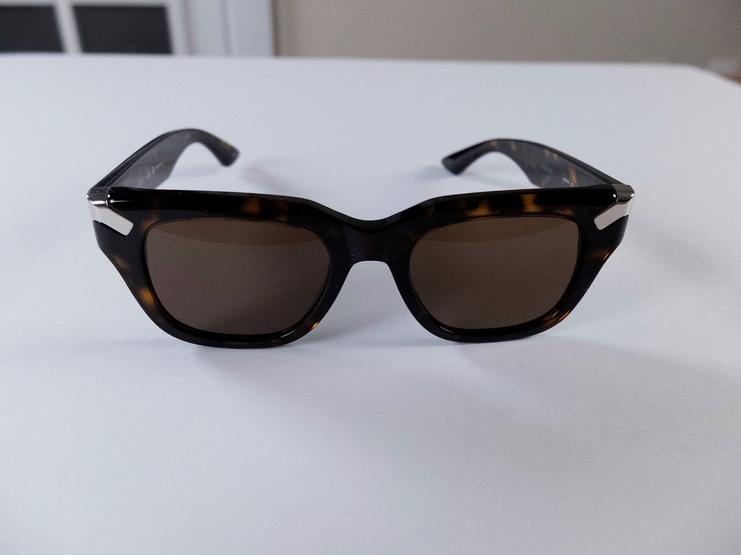 Alexander McQueen ALEXANDER MCQUEEN Punk Rivet tortoise shell sunglasses Size ONE SIZE - 5 Thumbnail