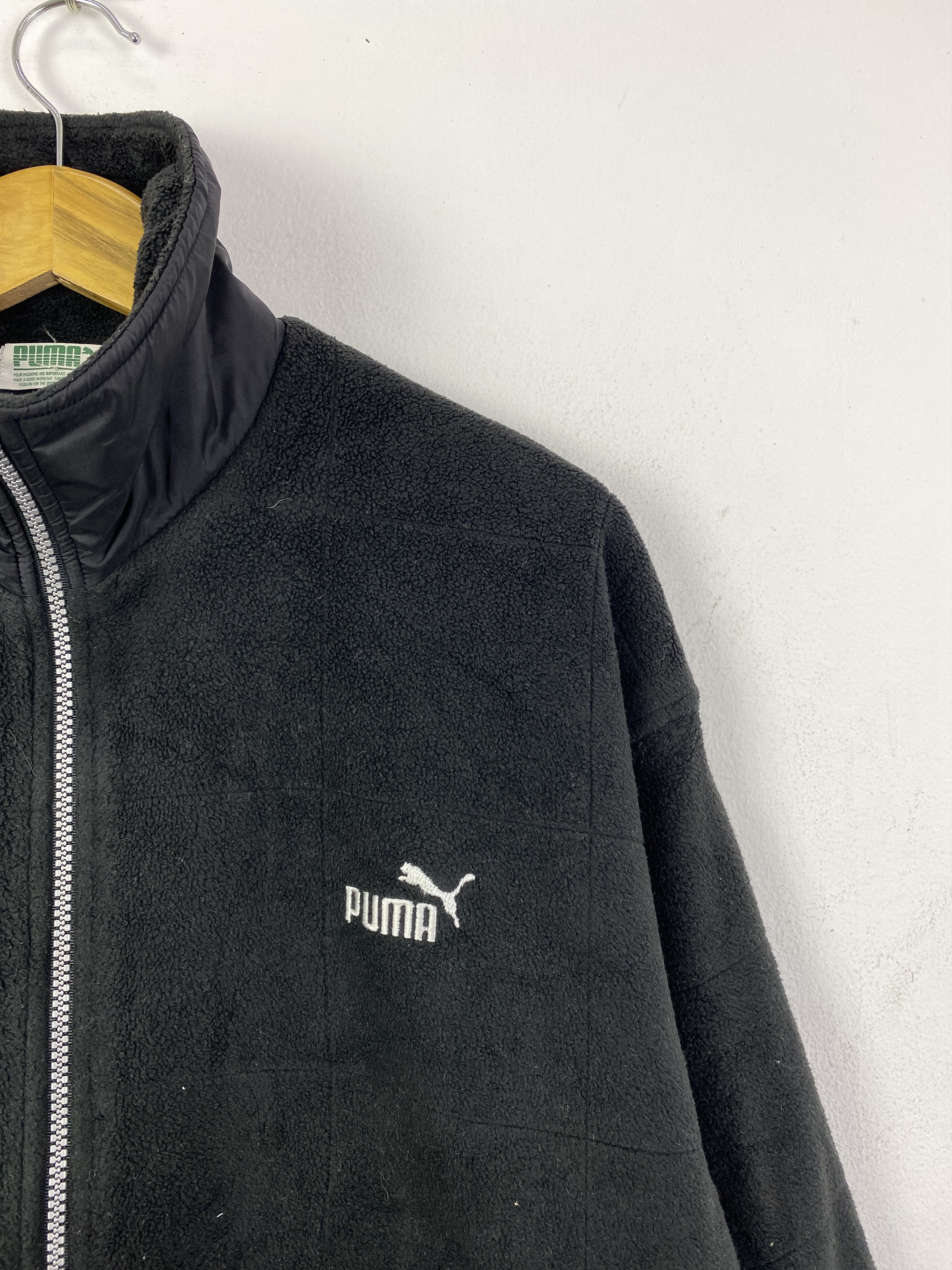 Puma Vintage Puma Full-zip Black Fleece Jacket JA0227 Size US L / EU 52-54 / 3 - 8 Thumbnail