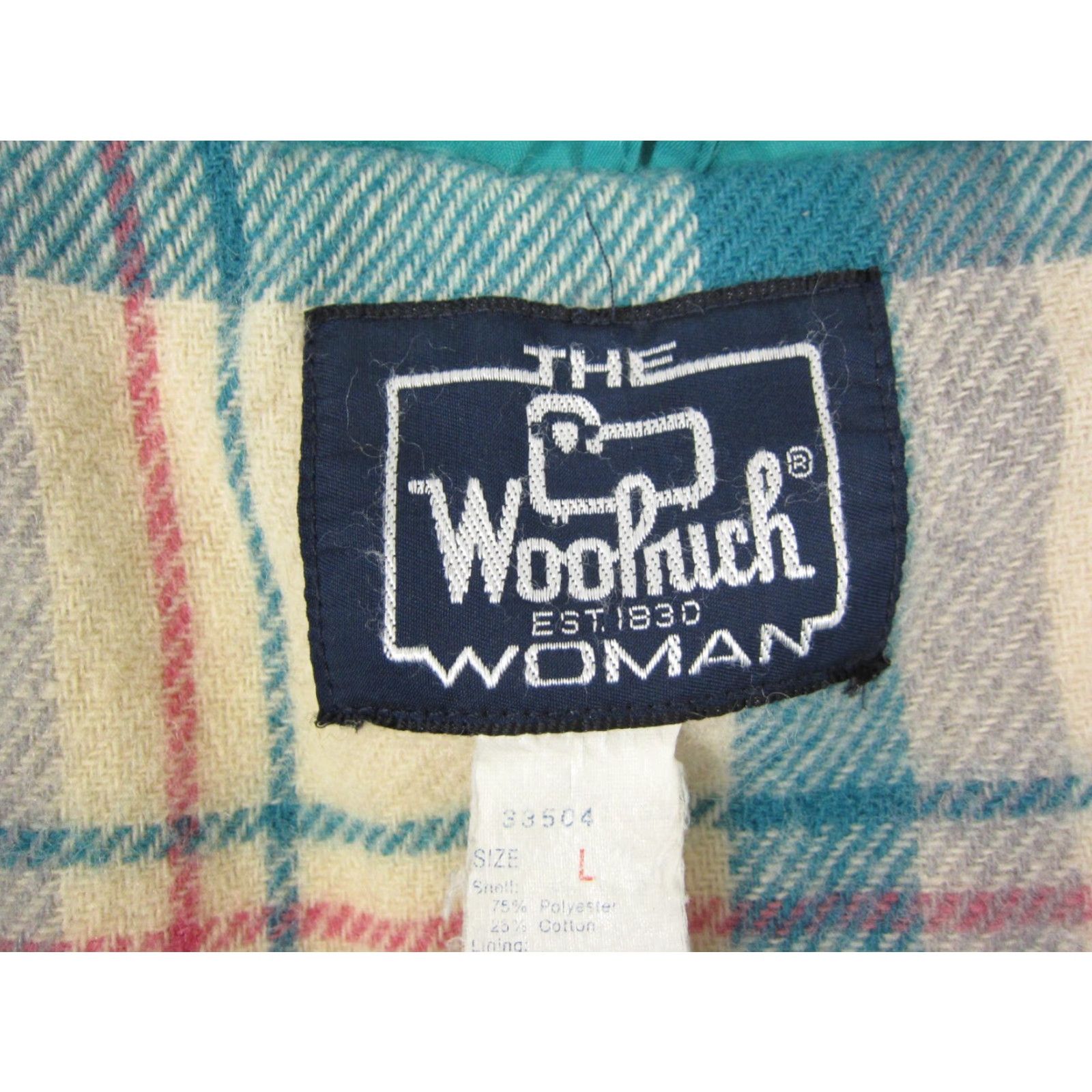 Vintage VINTAGE Woolrich Jacket Womens L Blue Solid Zip Parka 90s Wool Lining Size L / US 10 / IT 46 - 3 Thumbnail