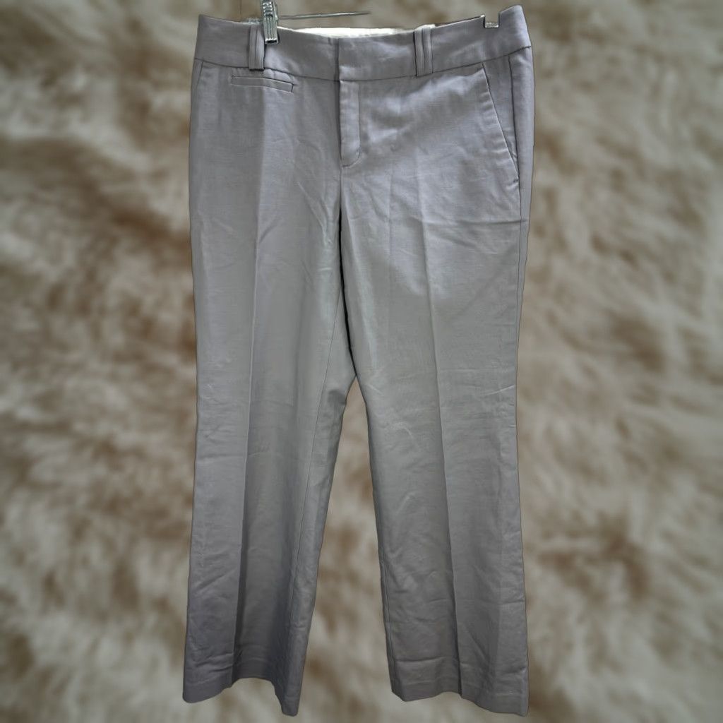 Banana Republic Womens Banana Republic Martin-Fit Purplish Gray Dress Pants Trouser Formal Sz 8R Pants Women Gray Dress Pants 90s? Size 30" / US 8 / IT 44 - 1 Thumbnail