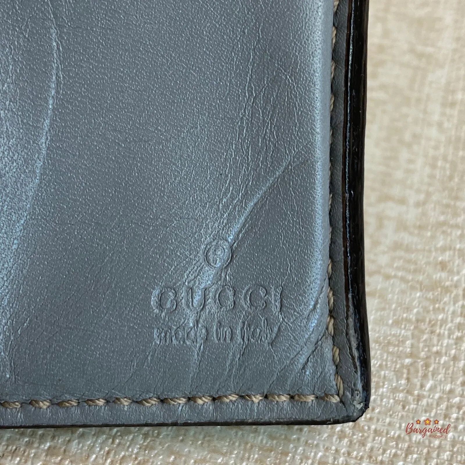 Gucci GUCCI Light Gray GG Guccissima Leather Bifold Men's Wallet Size ONE SIZE - 10 Thumbnail
