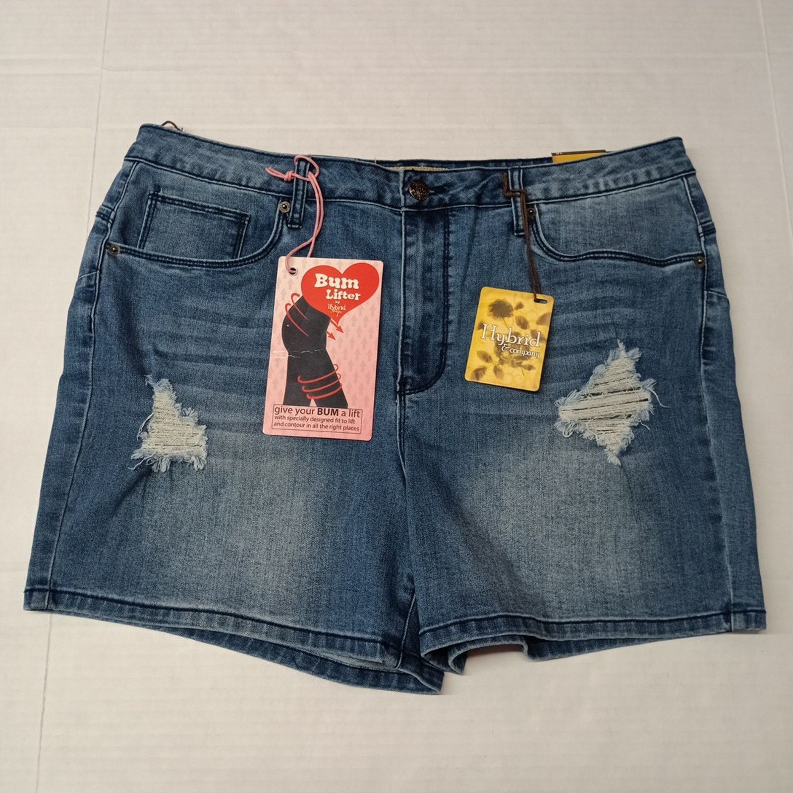 Other Hybrid & Company Distressed Jean Shorts Women's Size 18 Size 40" / US 18 - 1 Thumbnail