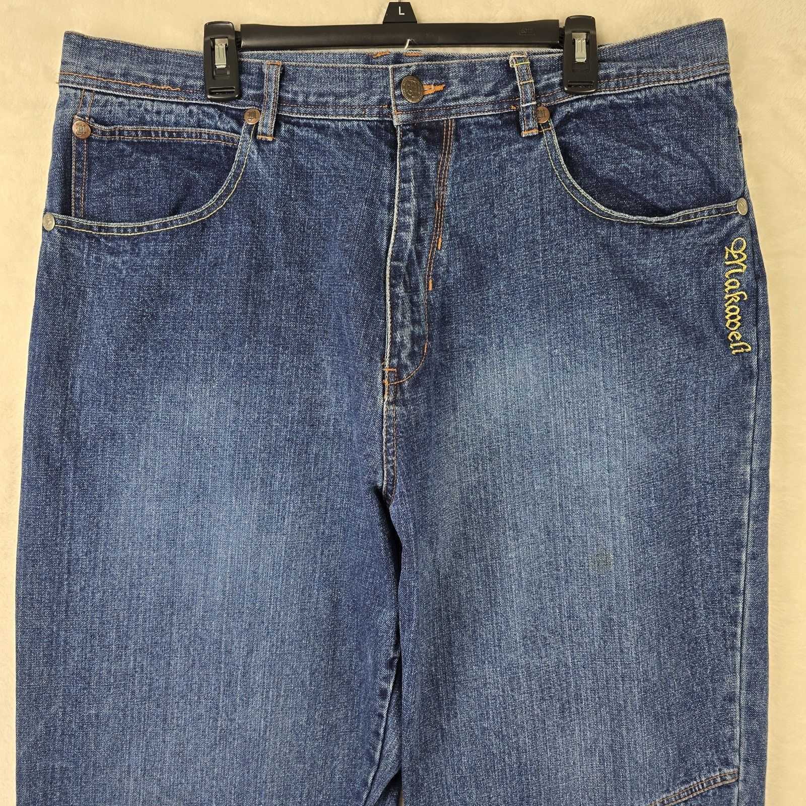 Makaveli Vintage Makeveli Embroidered Jeans 40 39x31 Baggy Skater Y2K Size US 40 / EU 56 - 3 Thumbnail