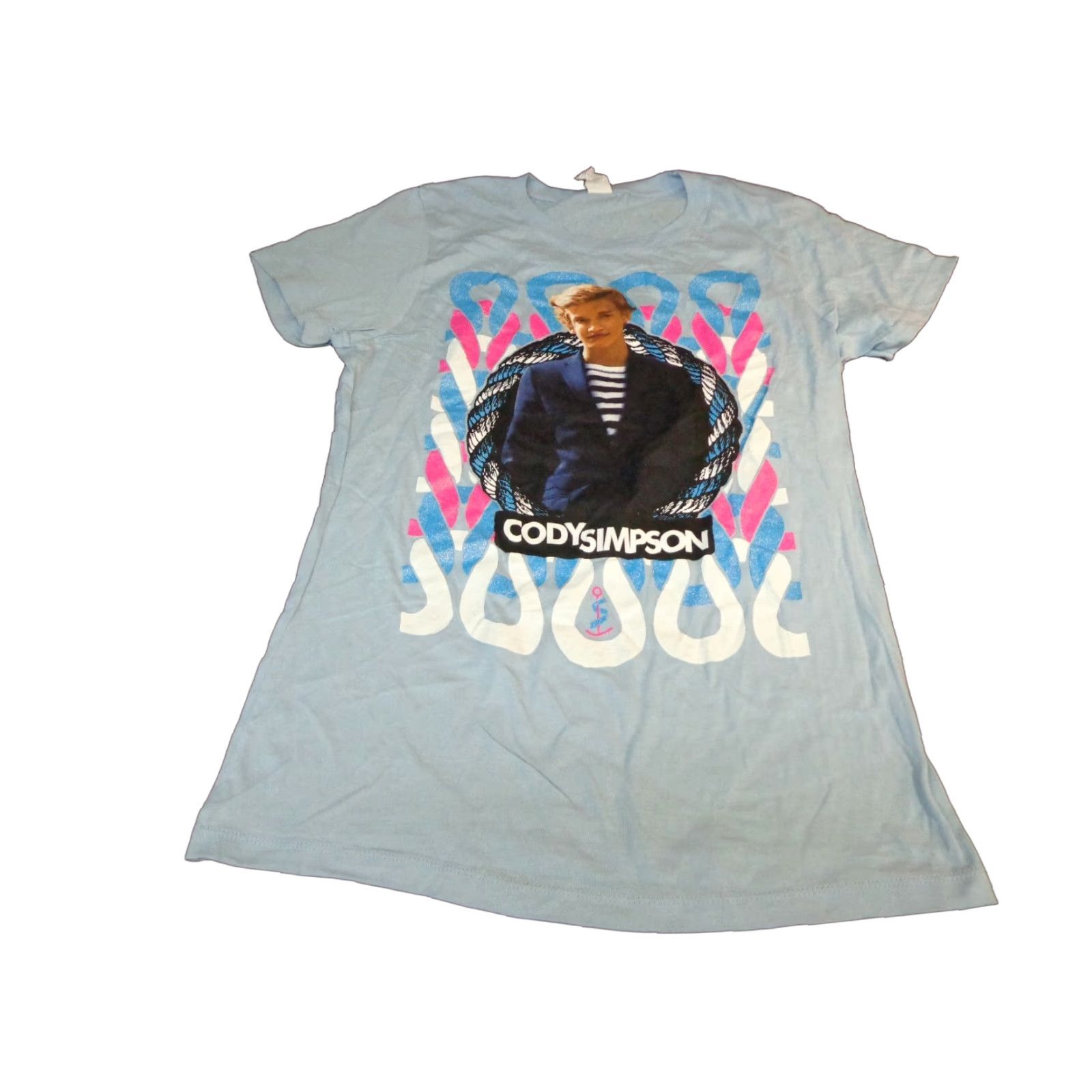 Starter Cody Simpson Concert Tour T Shirt Juniors Large Powder Blue Blue Short Sleeve Startee Womens T-Shirt T-Shirt, Cody Simpson, Concert Tour, 90s style Size L / US 10 / IT 46 - 1 Thumbnail