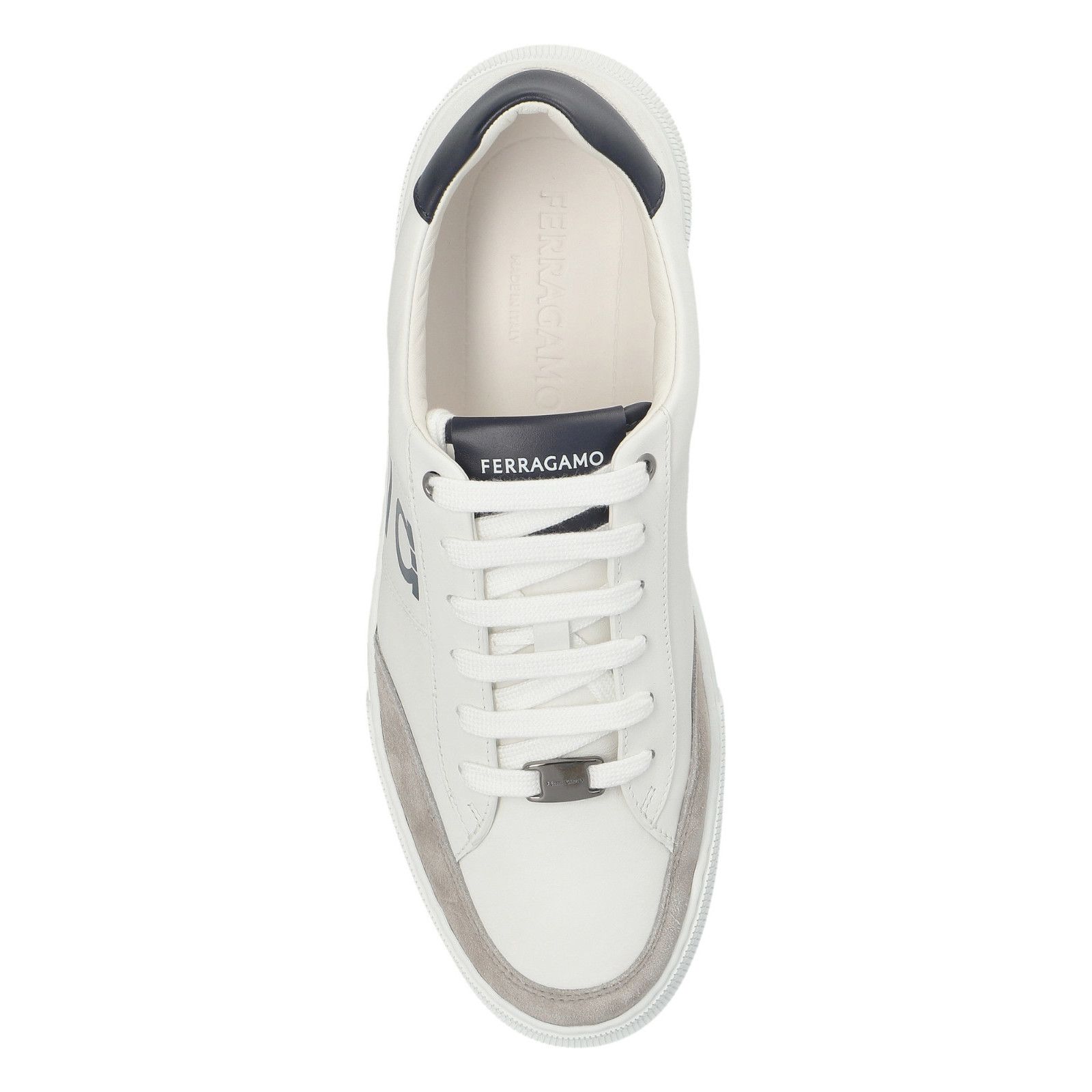 FERRAGAMO Alaska White Leather Sports Sneakers New & Authent