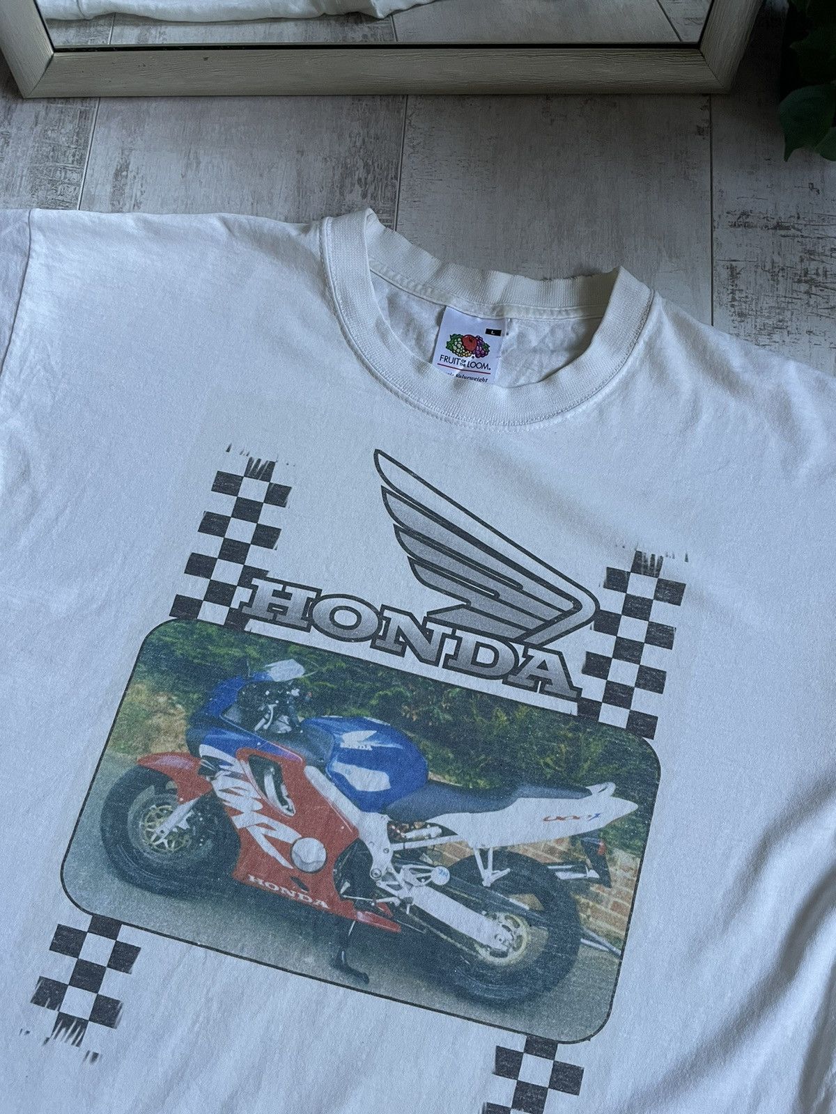 Honda × Vintage Vintage 90’s Honda Racing MotoGr T-Shirt Y2K RARE Size US L / EU 52-54 / 3 - 3 Thumbnail