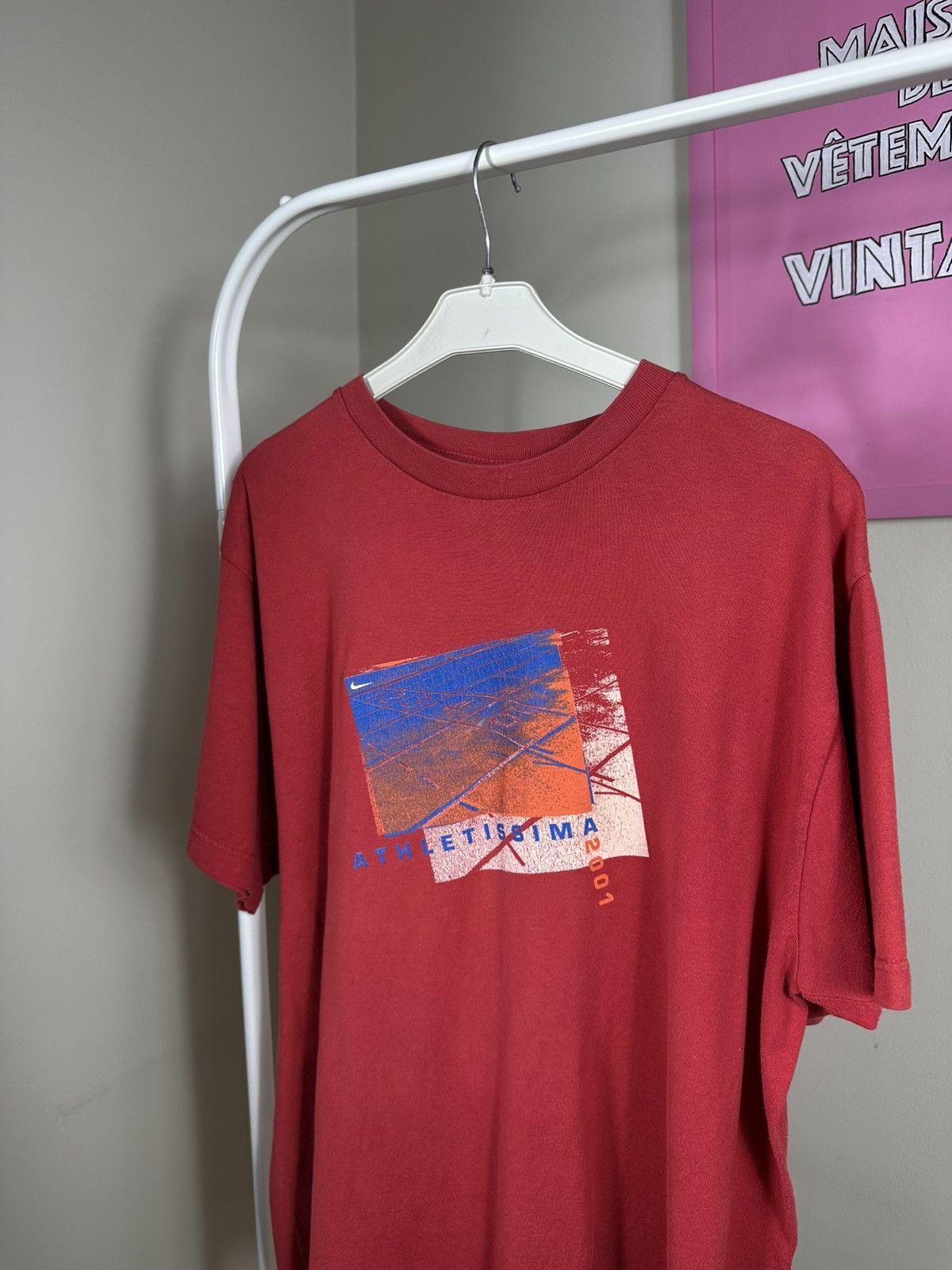 Nike Nike Athletissima 2001 Vintage T Shirt Swoosh Promo Printed Size US M / EU 48-50 / 2 - 8 Thumbnail