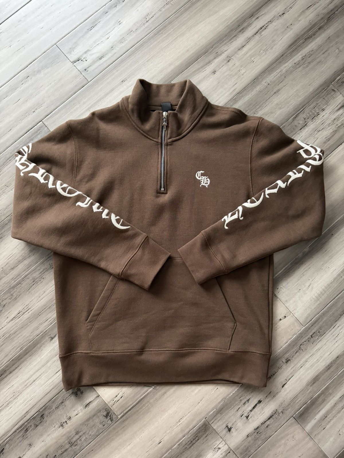 Chrome Hearts CHROME HEARTS 'SLO RIDE' BROWN QUARTER ZIP | Grailed