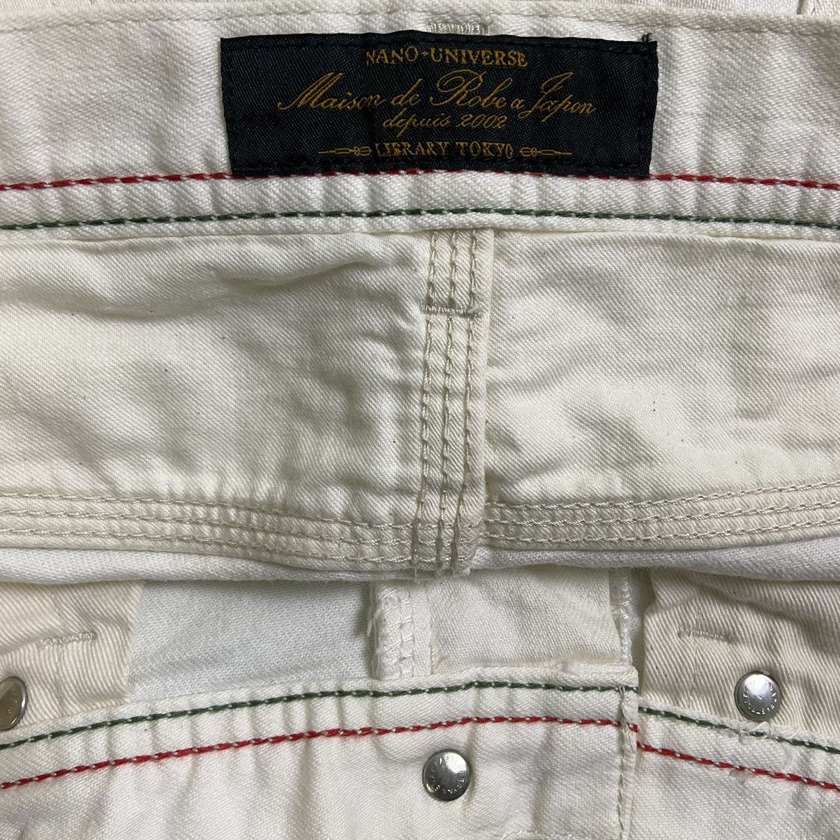 NANO universe 2000s Nano Universe Library Tokyo White Denim Made in Japan Size US 30 / EU 46 - 3 Thumbnail