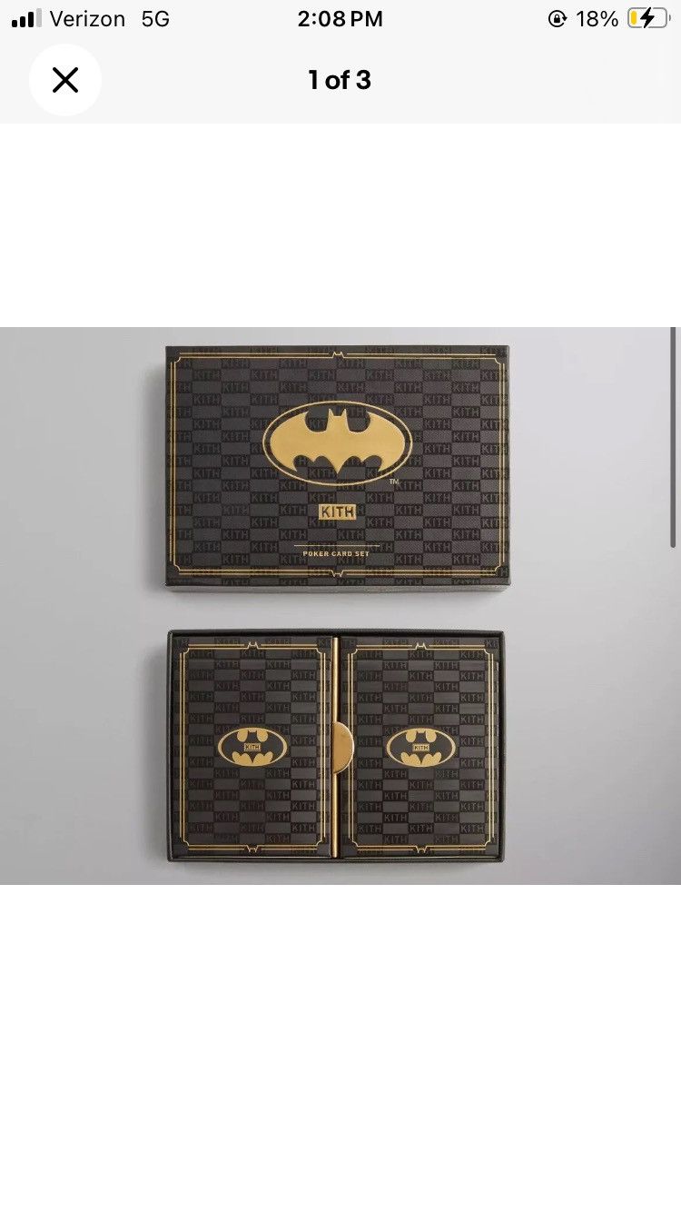 Kith Kith x Batman Two Pack Poker Card Set Size ONE SIZE - 1 Thumbnail