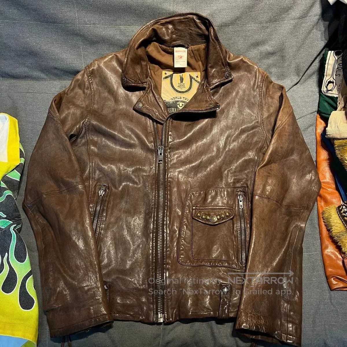 True Religion True Religion Sheepskin Rivet Leather Jacket. Size US M / EU 48-50 / 2 - 2 Thumbnail