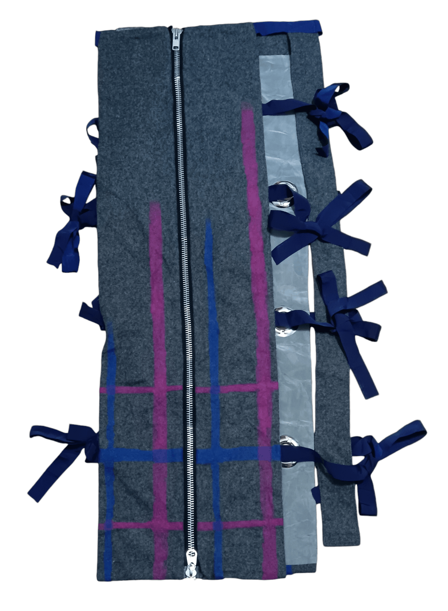 Seditionaries CUSTOM EMOPUNK BONDAGE MULTICOLOURED WOOL JACKET AND SKIRT Size L / US 10 / IT 46 - 6 Thumbnail
