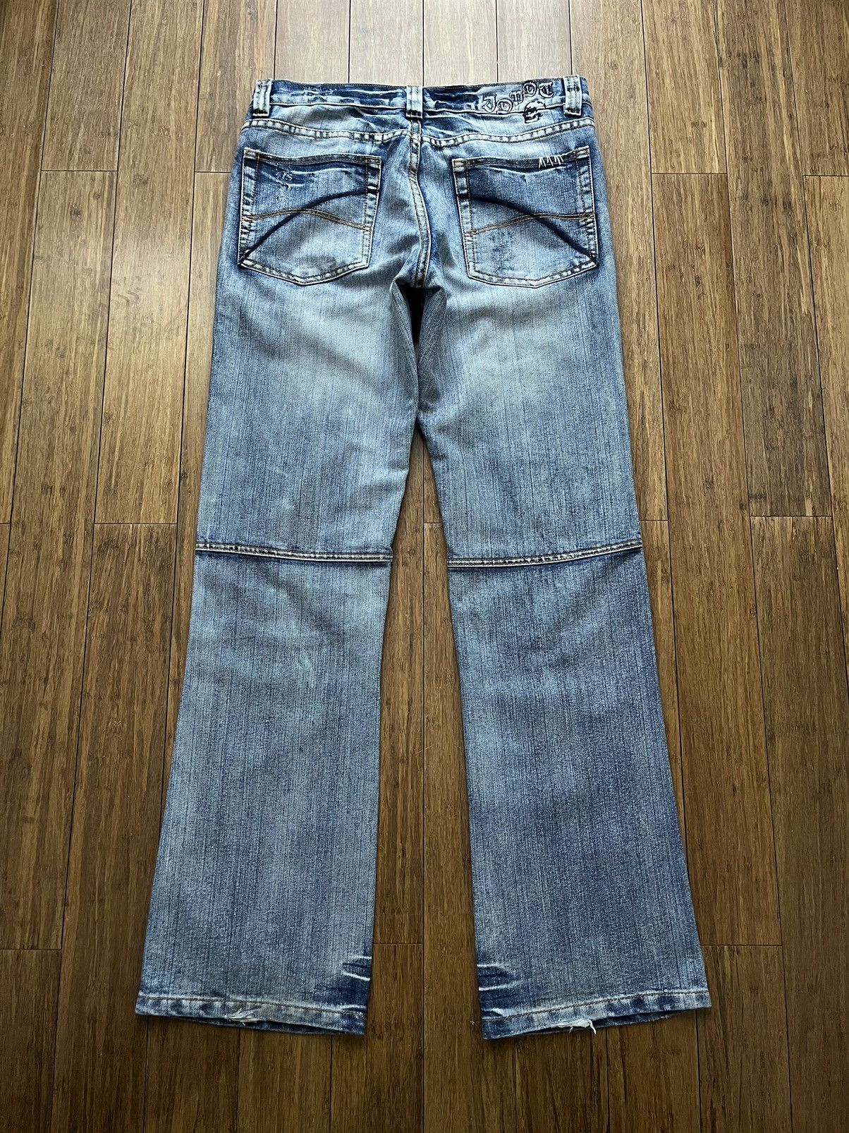 Japanese Brand VINTAGE WIDE LEG JEANS Y2K Size US 33 - 2 Thumbnail