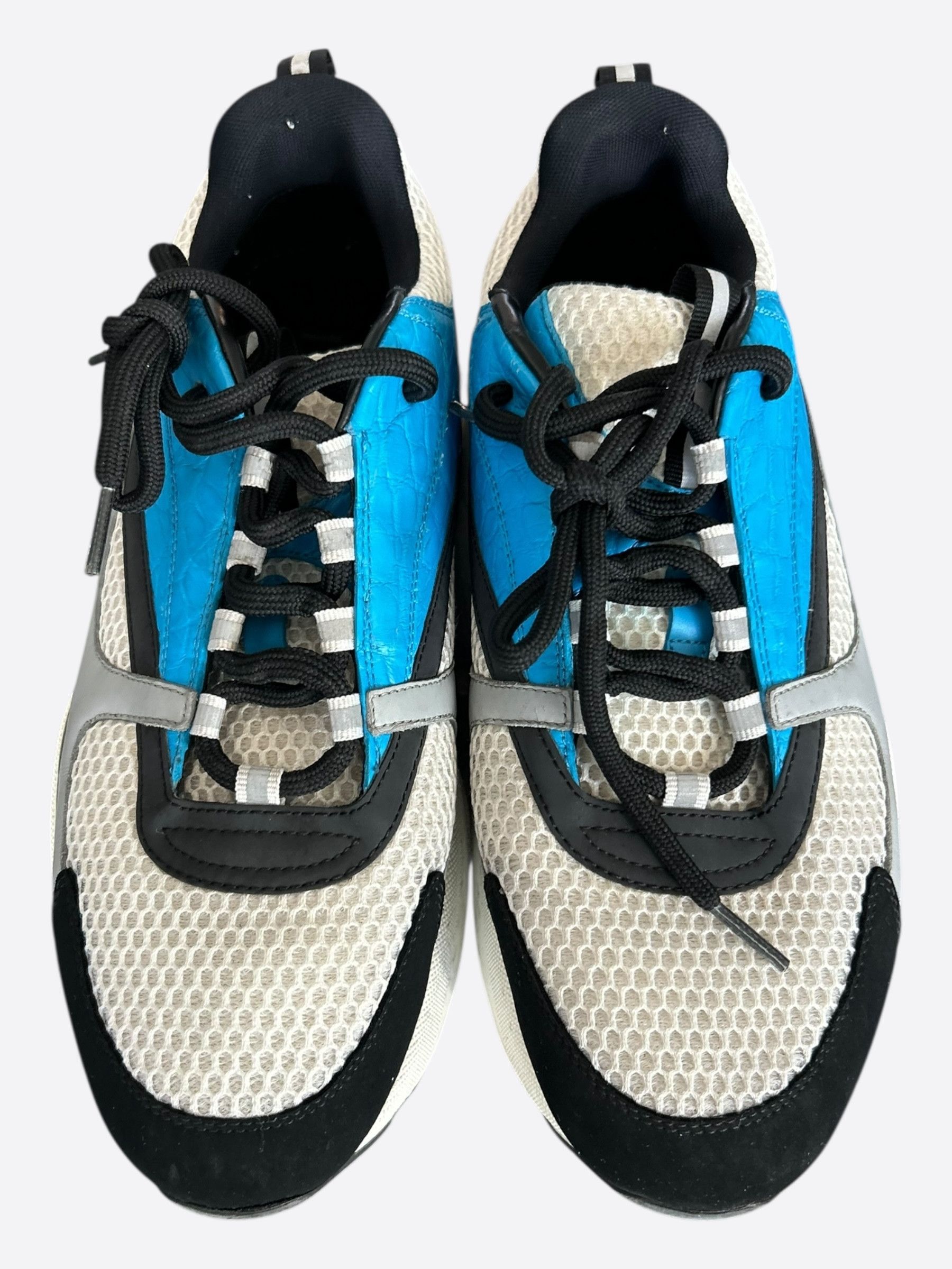 Dior Dior Blue & White Crocodile B22 Sneakers Size US 12 / EU 45 - 2 Thumbnail