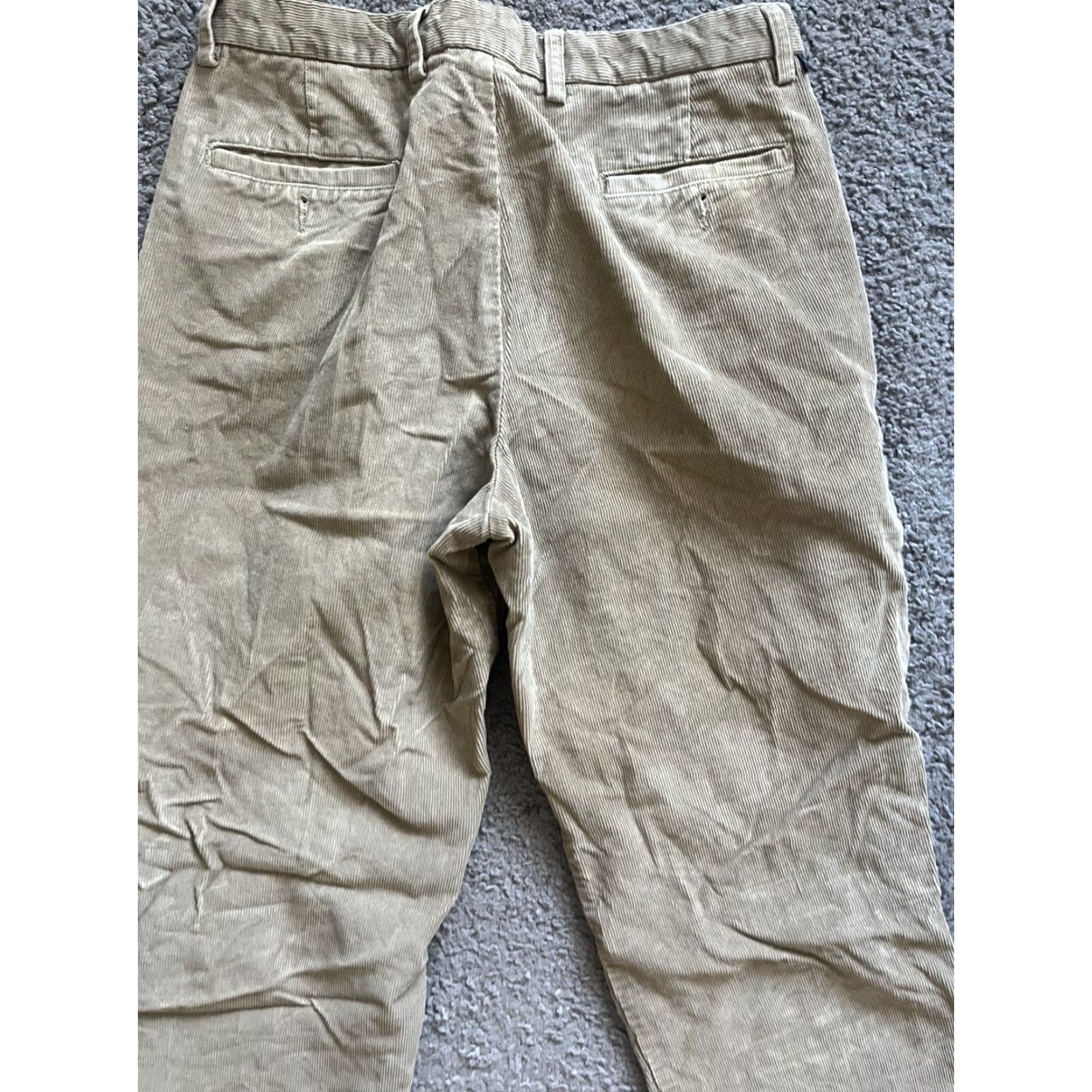 Dockers DOCKERS PANTS Mens 34x27 Brown Beige Corduroy Pleated Relaxed Fit Chino Casual Size US 34 / EU 50 - 4 Thumbnail
