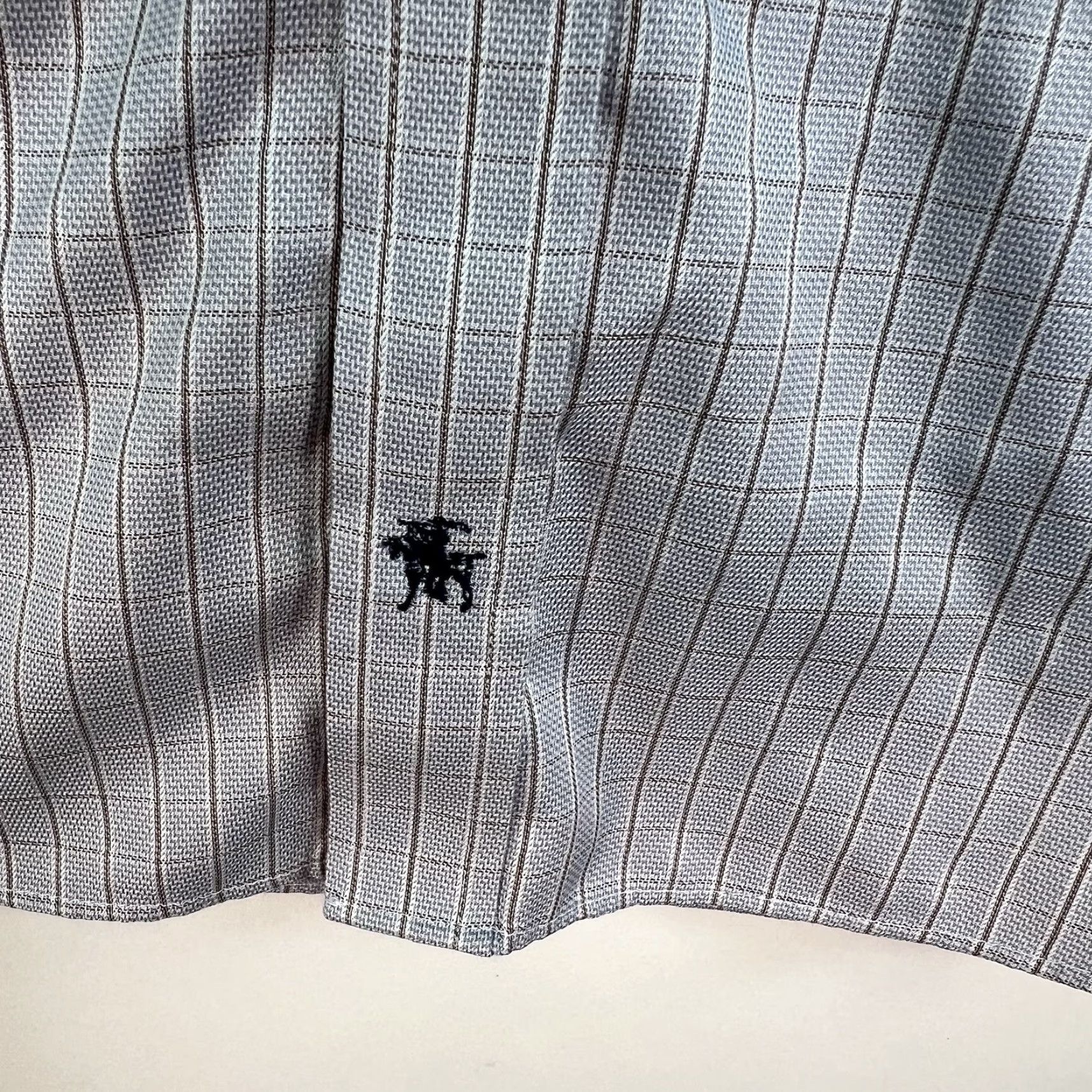 Hart Schaffner Marx Hart Schaffner Marx Shirt Adult 17.5 Blue Long Sleeve Button-Up Mens Size US XL / EU 56 / 4 - 3 Thumbnail