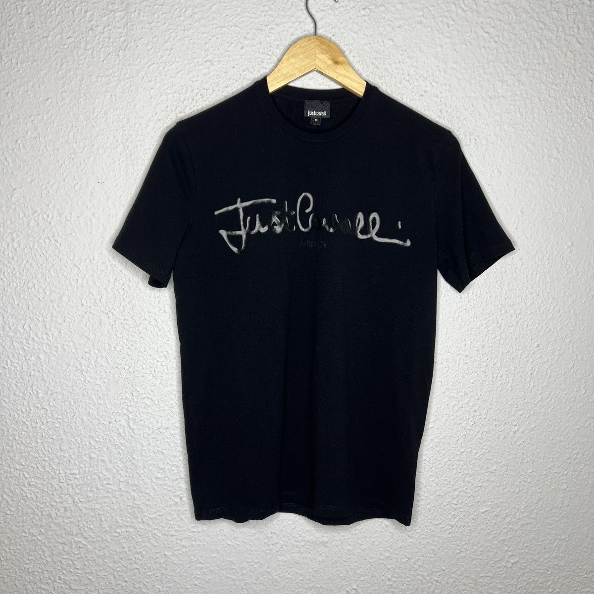 Just Cavalli × Roberto Cavalli Roberto Cavalli Just Cavalli Tshirt Tee Tonal Logo Allblack Size US M / EU 48-50 / 2 - 1 Thumbnail