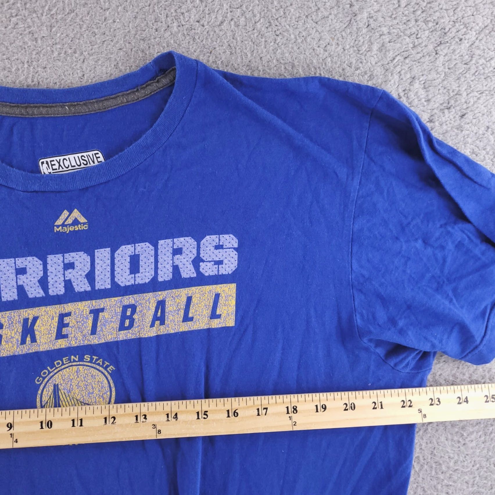 Vintage Majestic Shirt Mens XL Blue Golden State Warriors Steph Curry Slim fit Size US XL / EU 56 / 4 - 6 Thumbnail