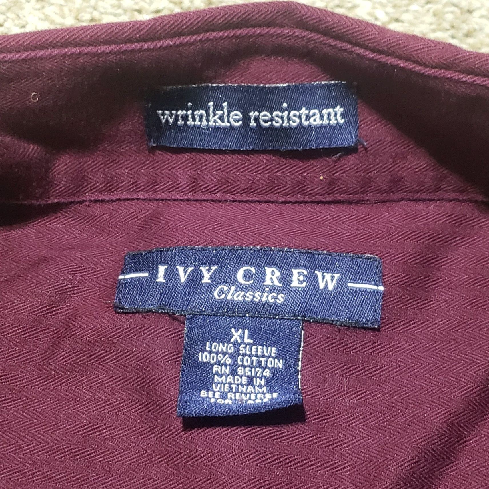 Vintage VINTAGE Ivy Crew Shirt Adult XL Purple Solid Long Sleeve Button-Up Shirt Mens Size US XL / EU 56 / 4 - 3 Thumbnail